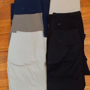 EUC lot of 6 pairs of Lululemon Smooth-Fit Pull-On High-Rise Crop pants Size 14